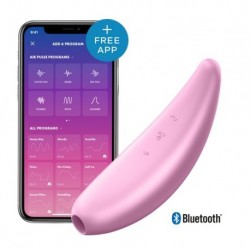 Curvy 3+ Connecté Stimulateur Clitoris par Air Pulsé Vibrations Rose