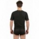 T Shirt Noir Rayé Transparence et Wetlook Zip devant Homme