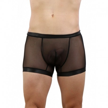 Boxer Homme Micro Résille Transparente